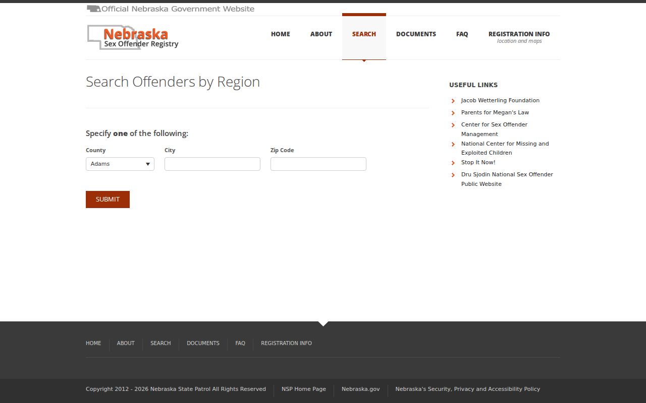 Norfolk neighbors safety search in Nebraska offender registry region tools
