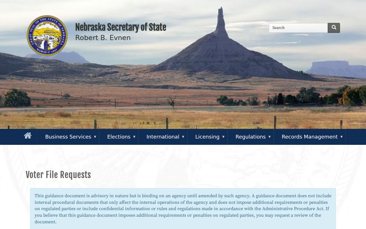 Norfolk resident lookup Nebraska voter-file request information