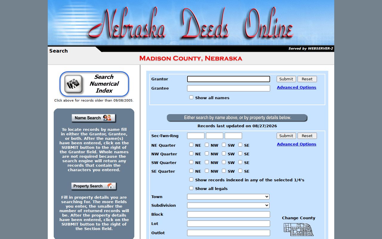 Norfolk street directory Madison County deed index search